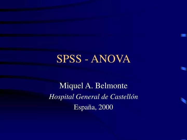 spss anova