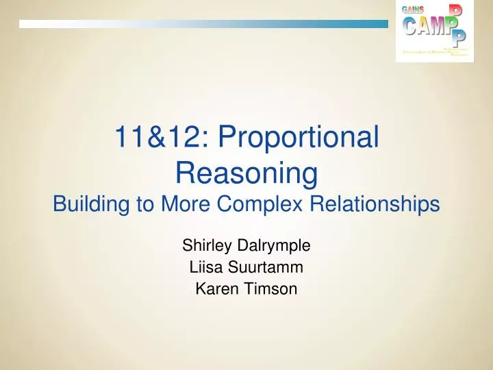 11 12 proportional reasoning building to more complex relationships