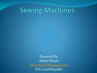 Sewing Machines