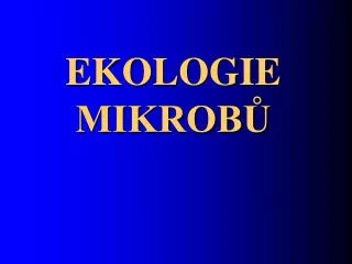 ekologie mikrob