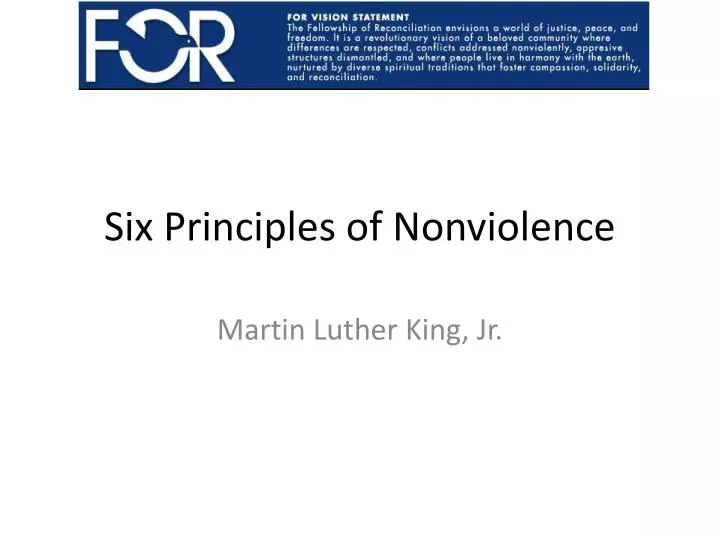 six principles of nonviolence