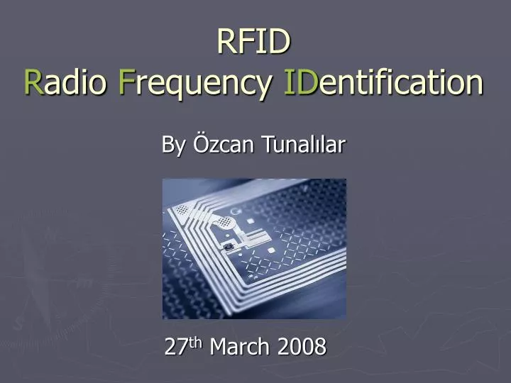 rfid r adio f requency id entification
