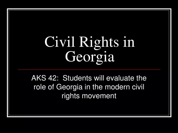civil rights in georgia