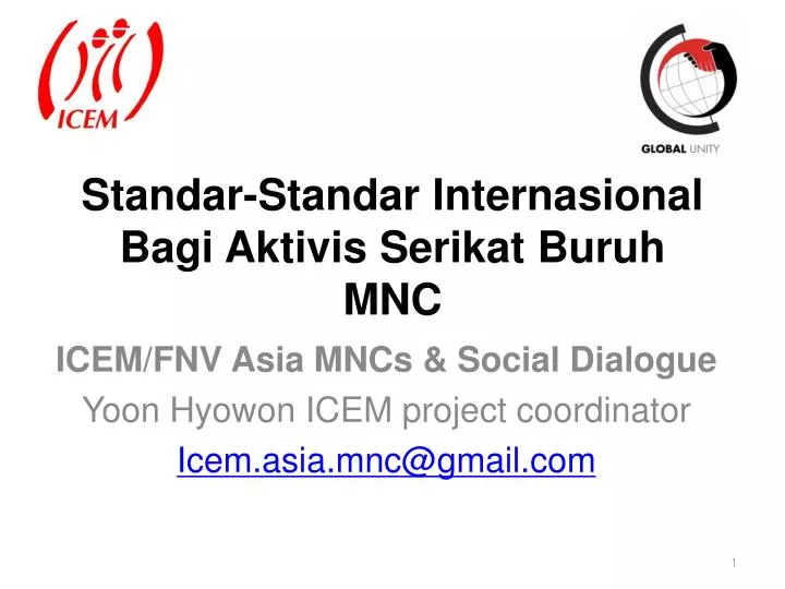 standar standar internasional bagi aktivis serikat buruh mnc