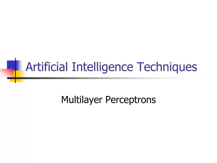 artificial intelligence techniques