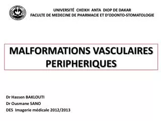 malformations vasculaires peripheriques