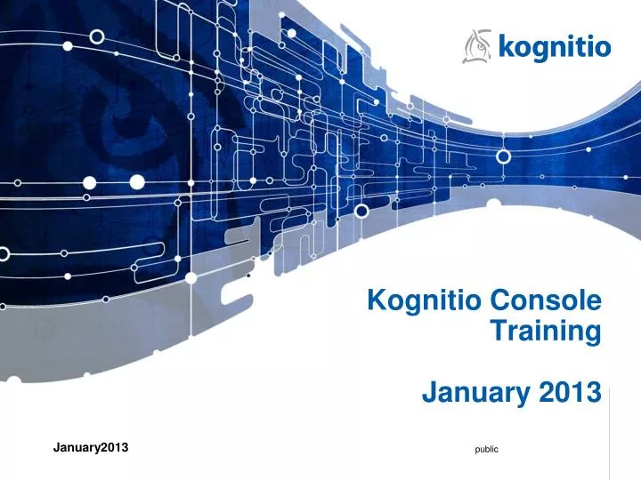 kognitio console training january 2013