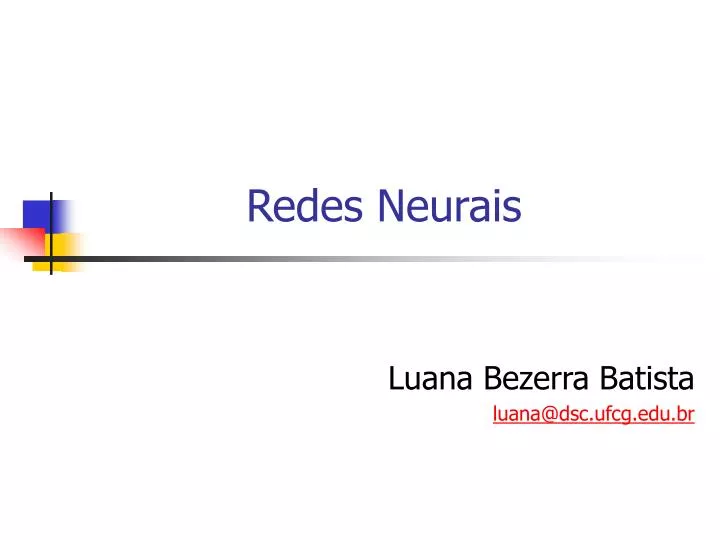 redes neurais