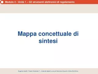 mappa concettuale di sintesi