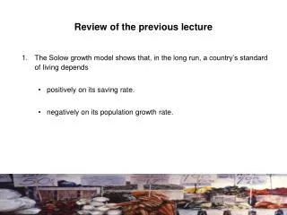 Review of the previous lecture