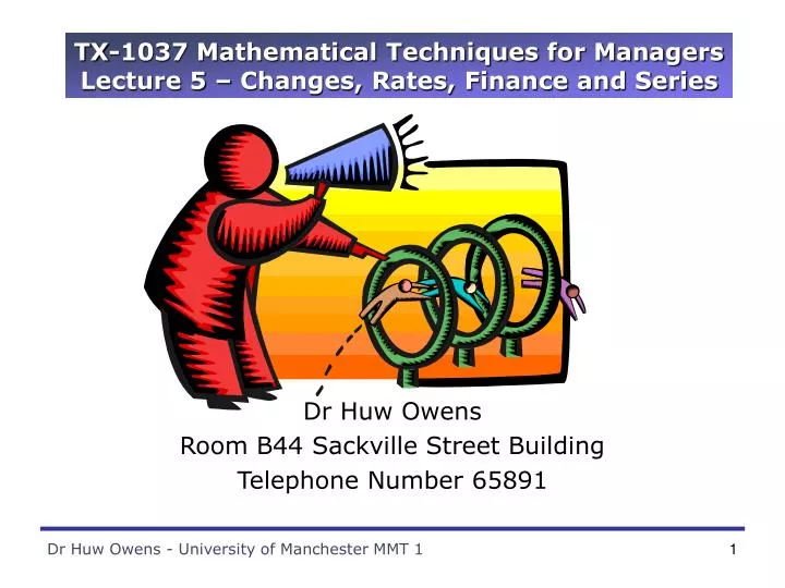 tx 1037 mathematical techniques for managers lecture 5 changes rates finance and series
