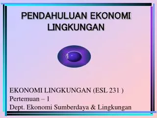 pendahuluan ekonomi lingkungan