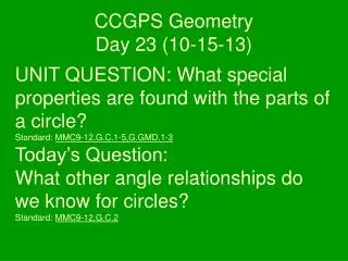 CCGPS Geometry Day 23 (10-15-13)