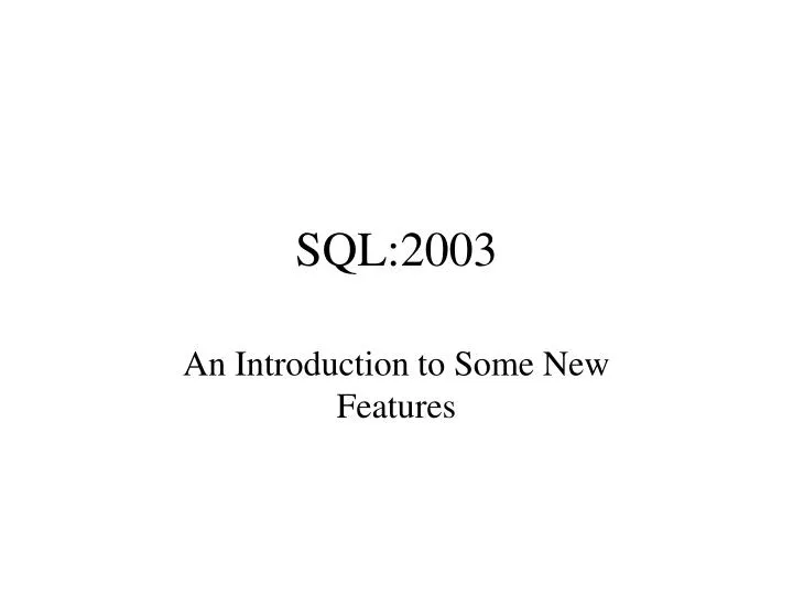 sql 2003