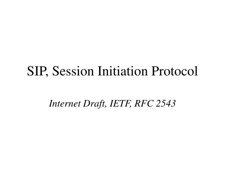 sip session initiation protocol