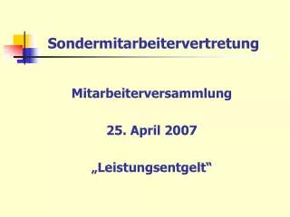 sondermitarbeitervertretung