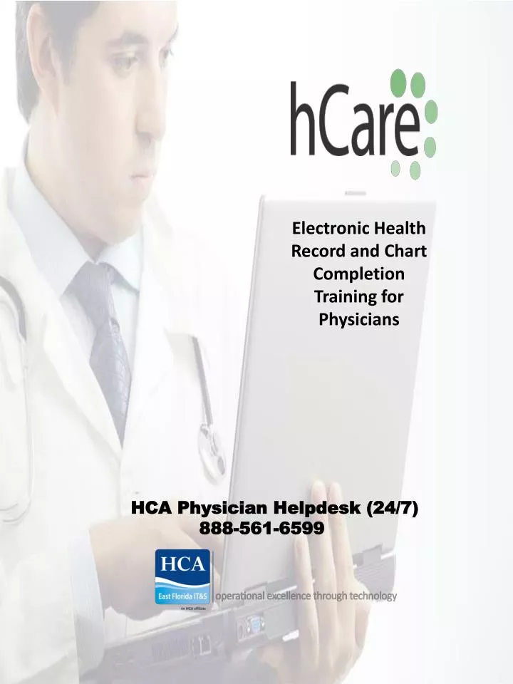 electronic health record and chart completion training for physicians