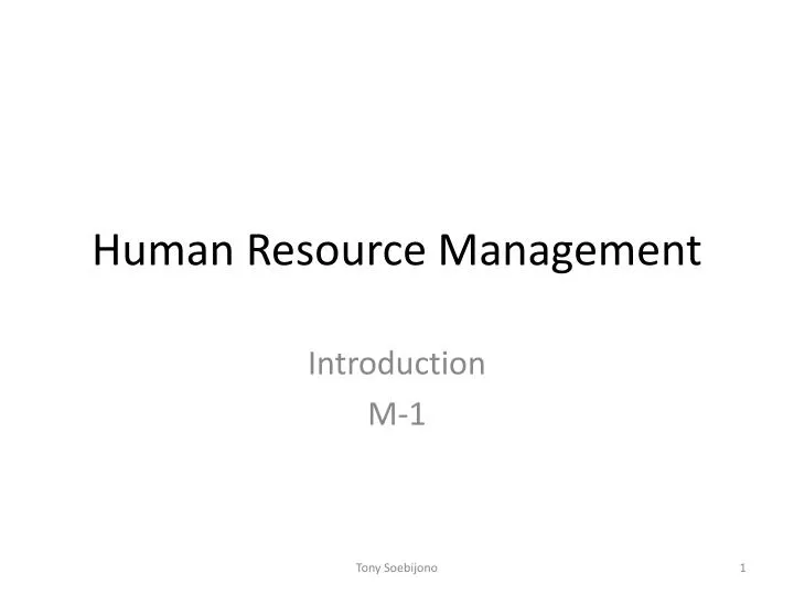 human resource management