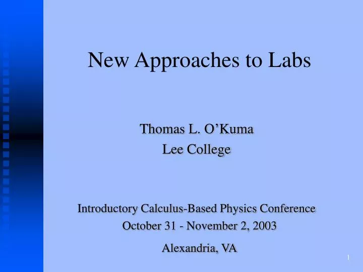 new approaches to labs
