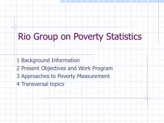 Rio Group on Poverty Statistics