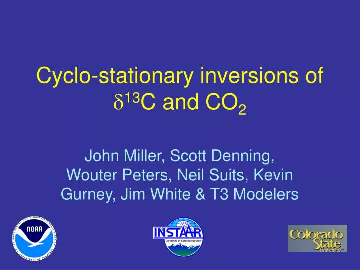 cyclo stationary inversions of d 13 c and co 2
