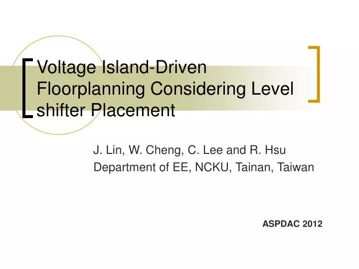 voltage island driven floorplanning considering level shifter placement