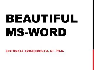 Beautiful ms -word