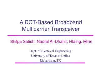 A DCT-Based Broadband Multicarrier Transceiver