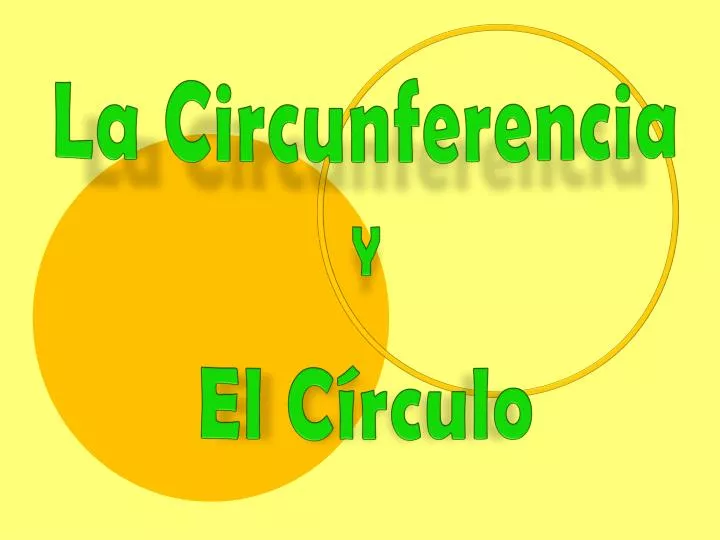 la circunferencia y el c rculo