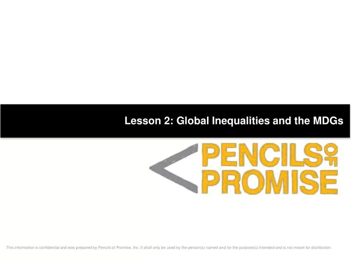 lesson 2 global inequalities and the mdgs