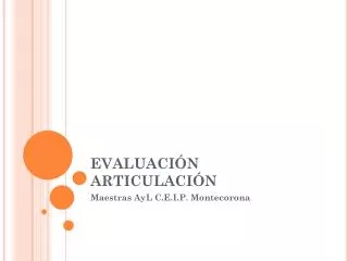 evaluaci n articulaci n