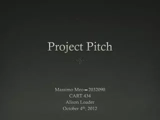 Project Pitch