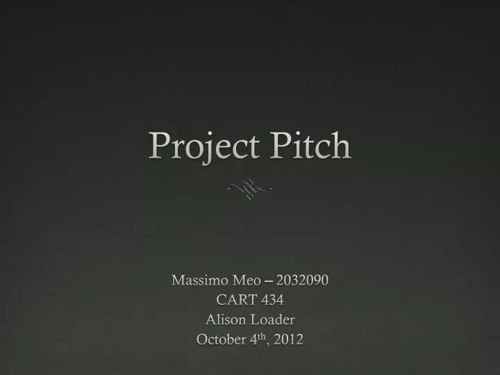 project pitch