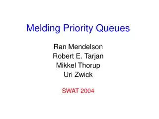 Melding Priority Queues