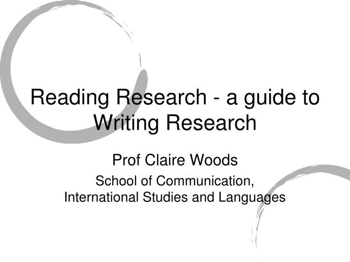 reading research a guide to writing research
