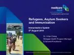 Refugees, Asylum Seekers and Immunisation - slide 1