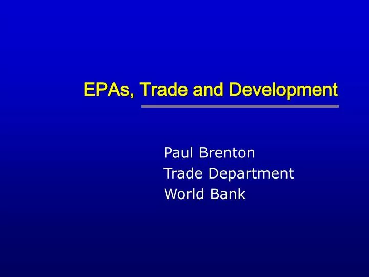 epas trade and development