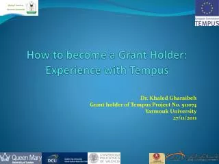 How to become a Grant Holder: Experience with Tempus