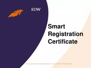 Smart Registration Certificate
