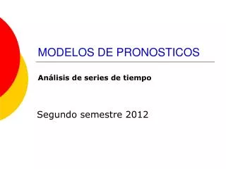 modelos de pronosticos