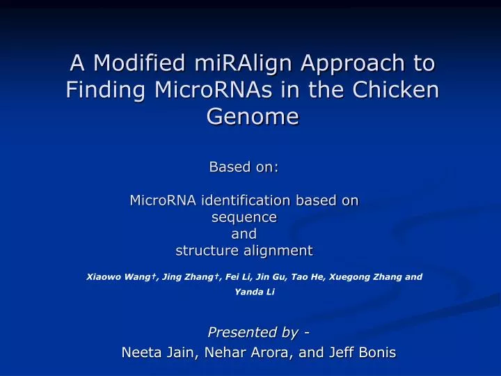 based on microrna identification based on sequence and structure alignment