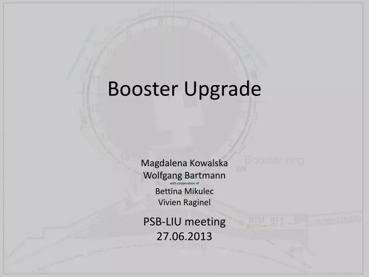booster upgrade