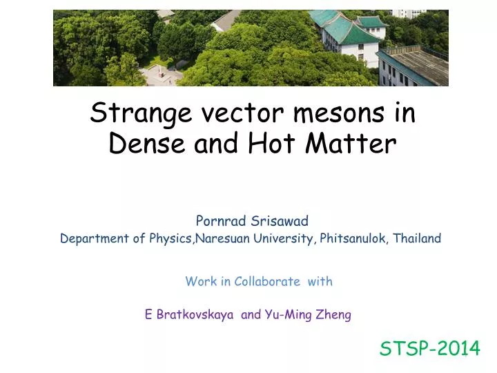 strange vector mesons in dense and hot m atter