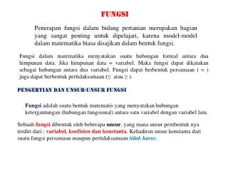 fungsi