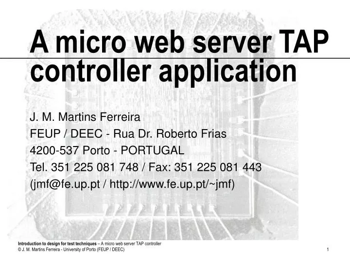 a micro web server tap controller application