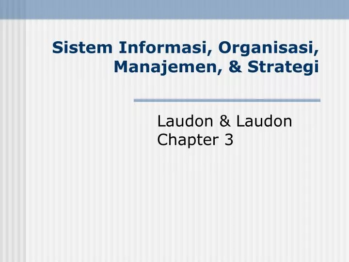 sistem informasi organisasi manajemen strategi
