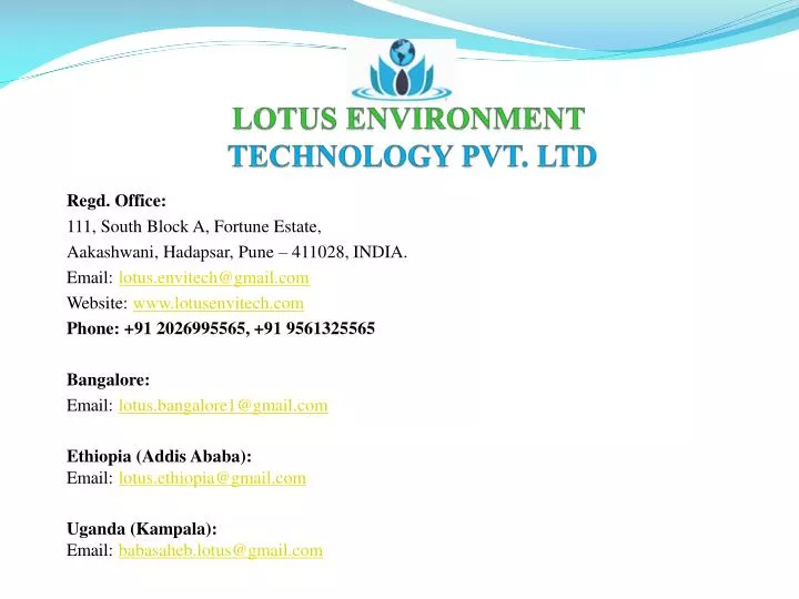 lotus environment technology pvt ltd