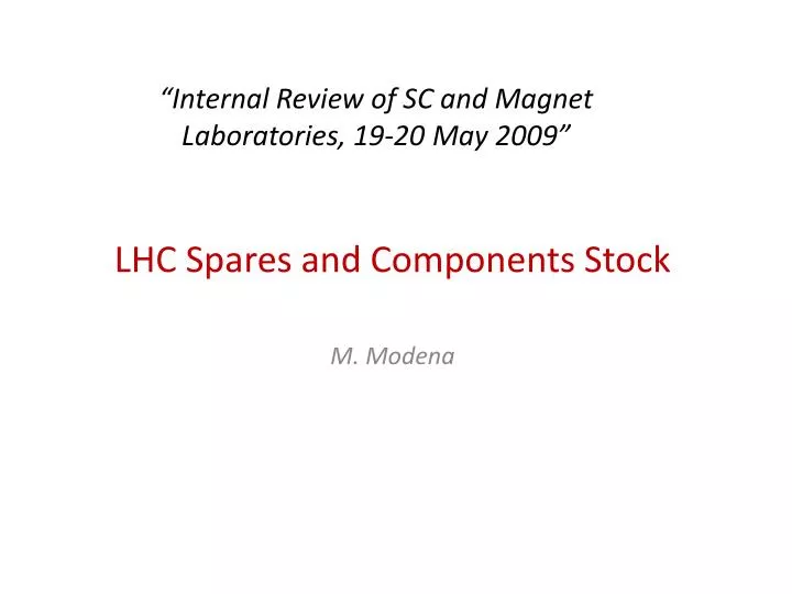 internal review of sc and magnet laboratories 19 20 may 2009