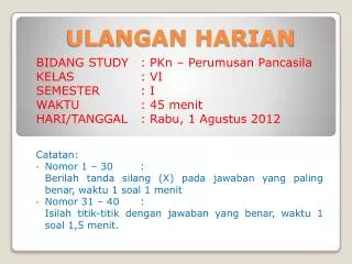 ulangan harian
