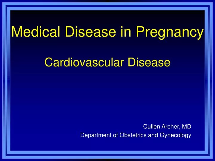 medical disease in pregnancy